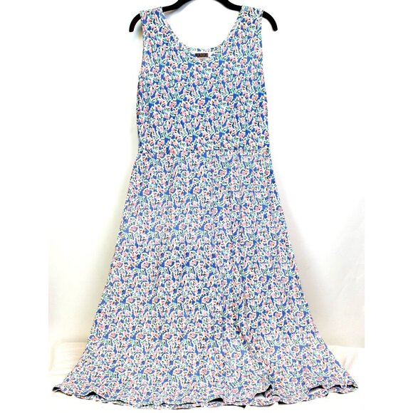 VTG Skyr Floral Knit Dress Granny Cottage Core sz Med House Summer Casual - Picture 1 of 9